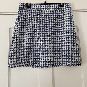 Loft Blue and White Skirt
